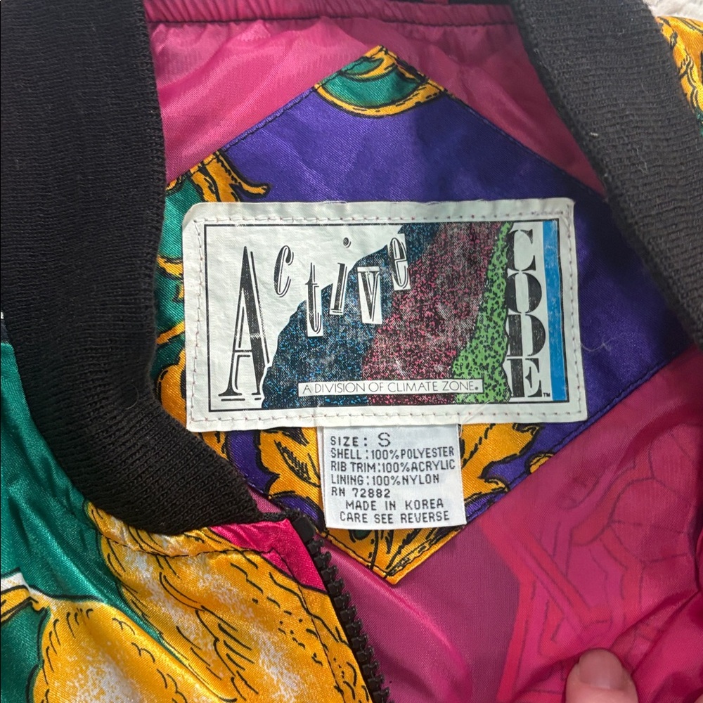 Vtg 80s/90s Active Code Bomber Jacket - image 4